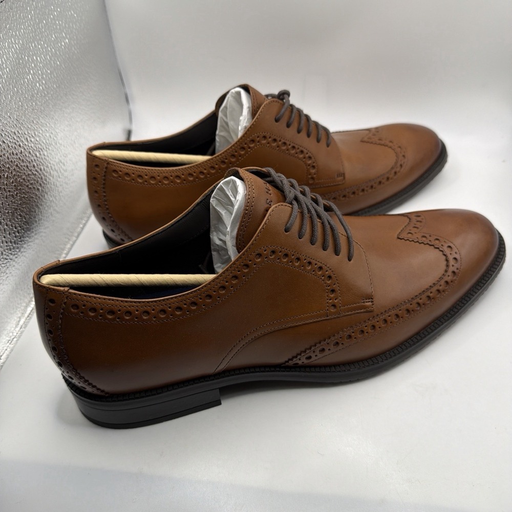 COLE HAAN Mens Dress Shoes 'Me Wing Oxford' Lace up C34598 Tan size 9 - Picture 3 of 15